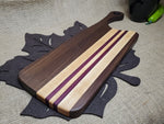 Walnut, Maple, & Purpleheart Serving Board / Cutting Board image 1