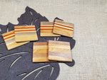 6pc Coaster Set- Cherry, Mahogany, Walnut & Padauk image 1