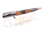 Maple Burl & Green Resin Bolt Action Ballpoint Pen image 4