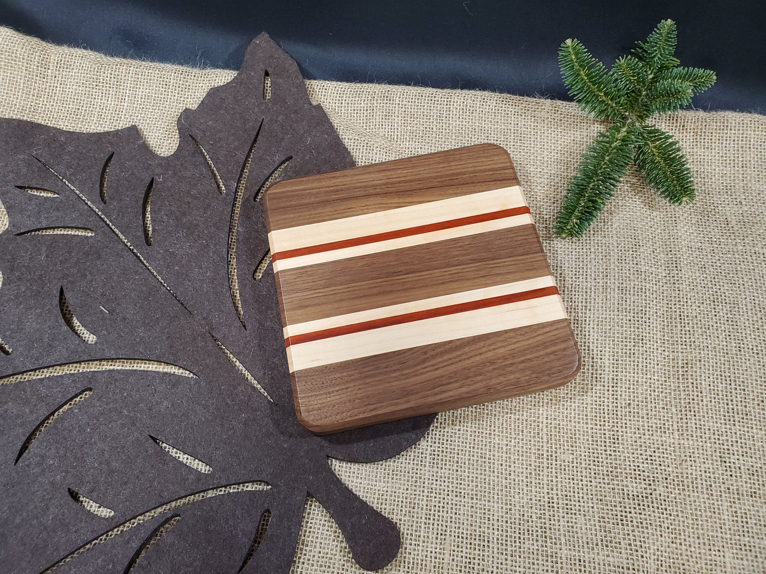 Walnut, Padauk, & Maple Trivet image 2