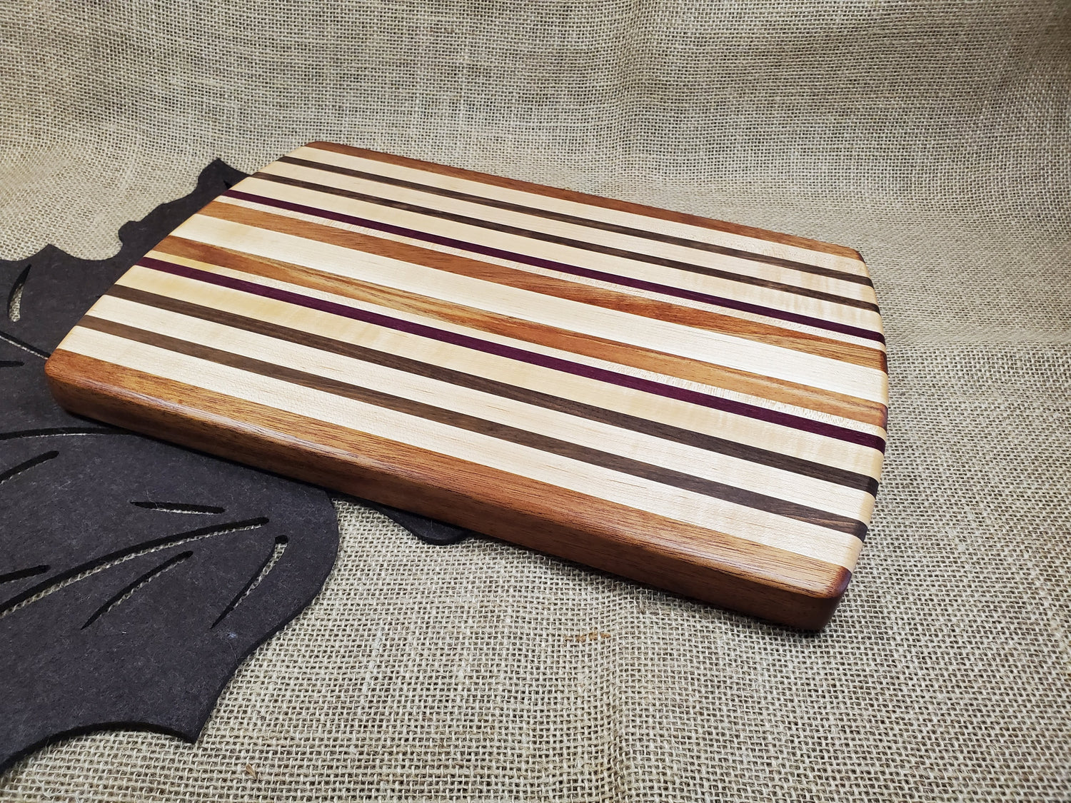 Maple, Mahogany, Walnut & Purpleheart Cutting Board image 1