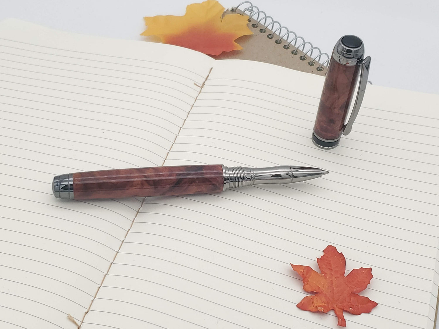Maple Burl on Gun Metal Mistral Rollerball image 0