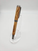 Bethlehem Olive Wood Rollerball in Antique Silver Finish image 3