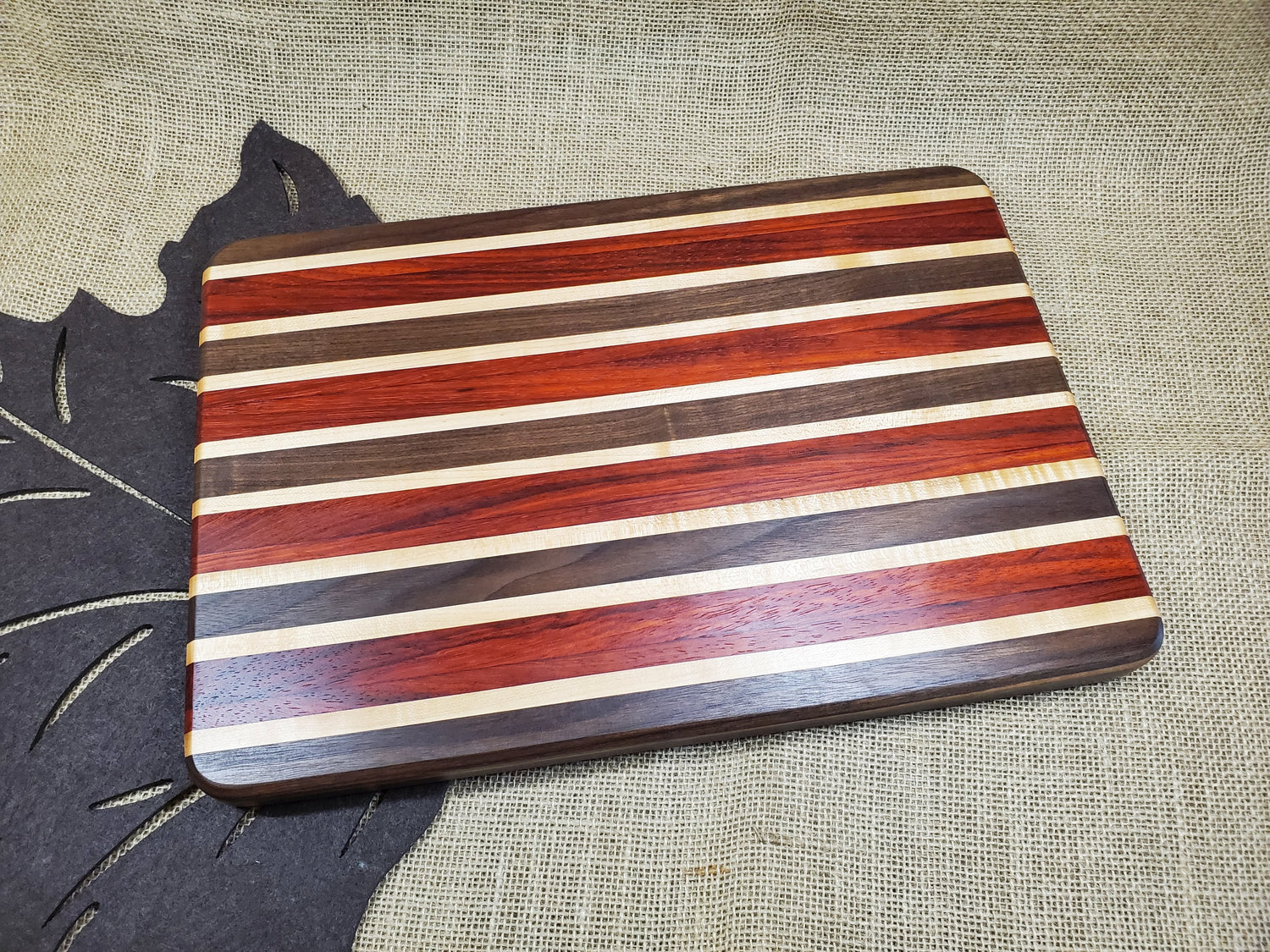 Walnut, Padauk & Maple Cutting Board image 0