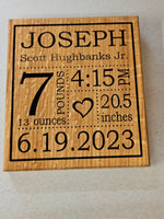 Birth Announcement Baby Stats image 0