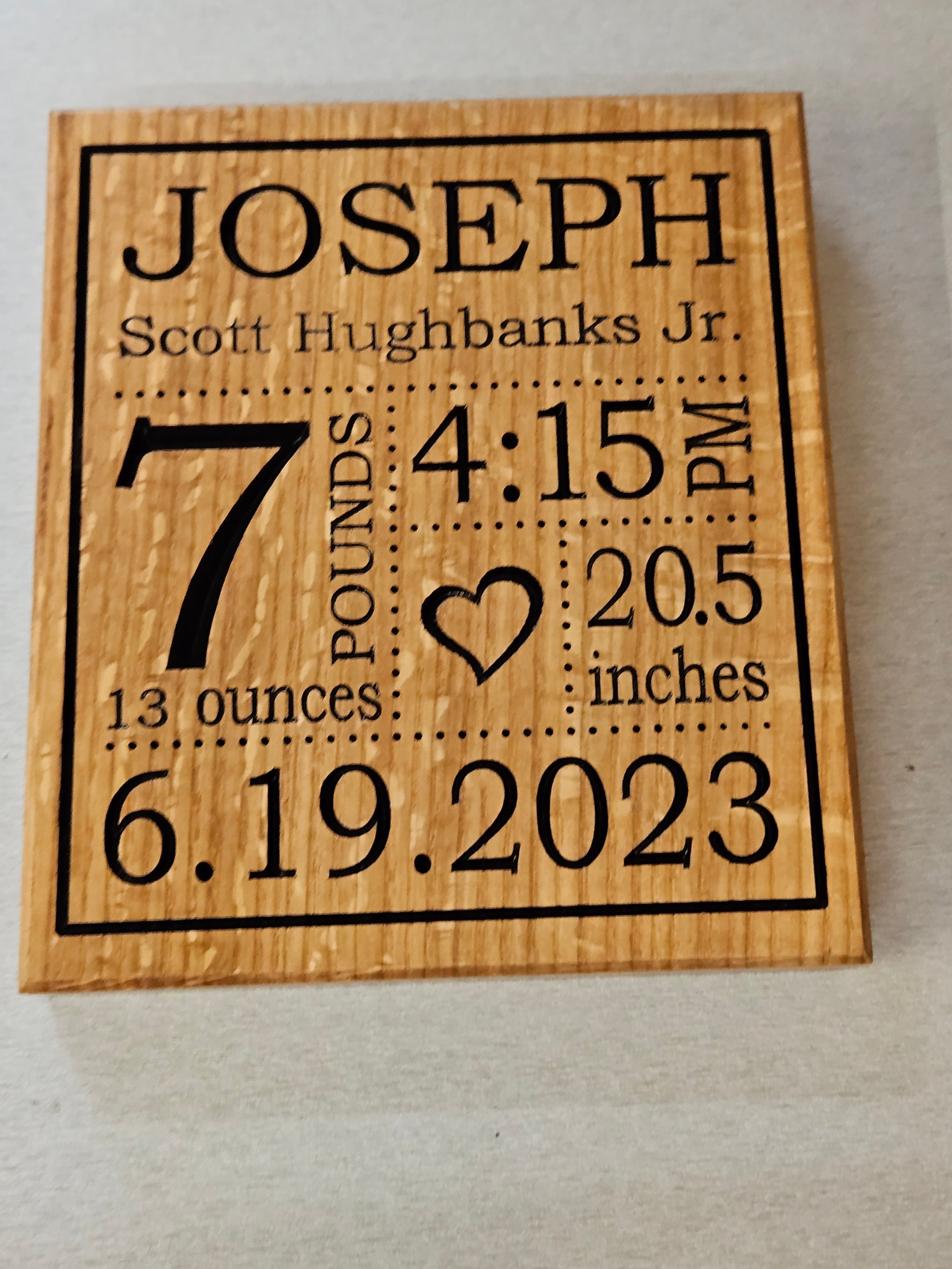 Birth Announcement Baby Stats image 0