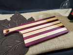 Purpleheart & Maple Cutting Board with handle image 3
