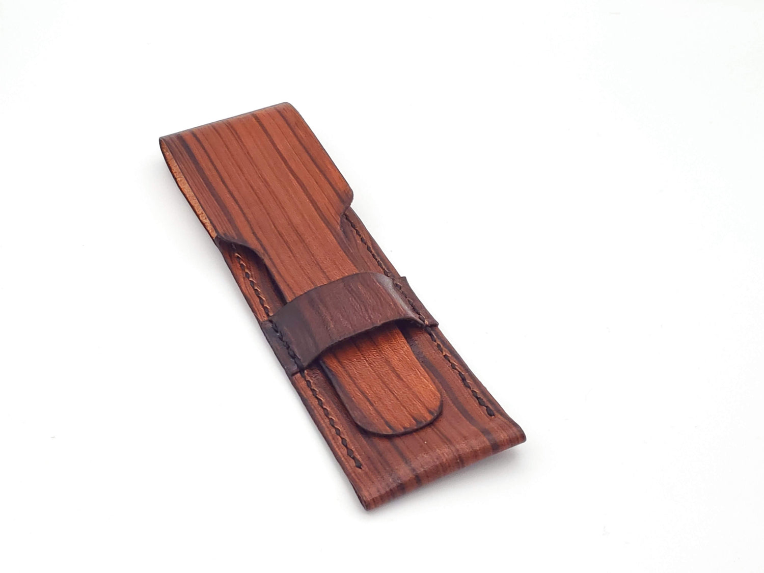Full Grain Leather Pen Sleeves- Redwood image 1