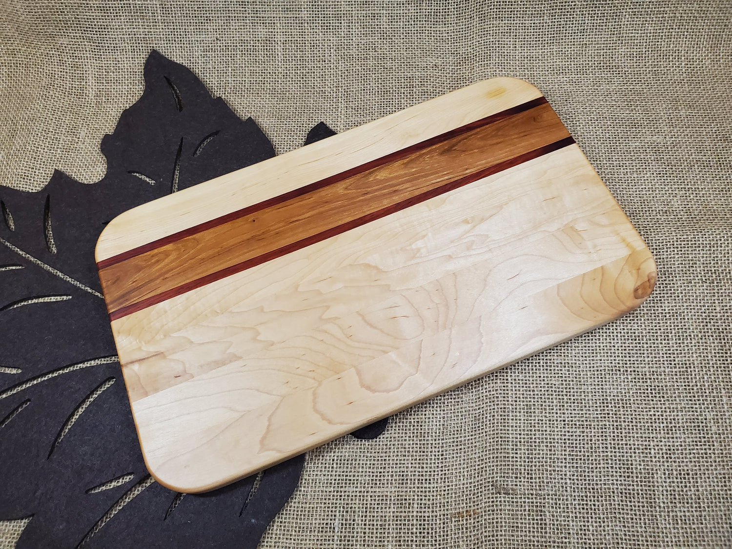 Maple, Cherry & Padauk Cutting Board image 1