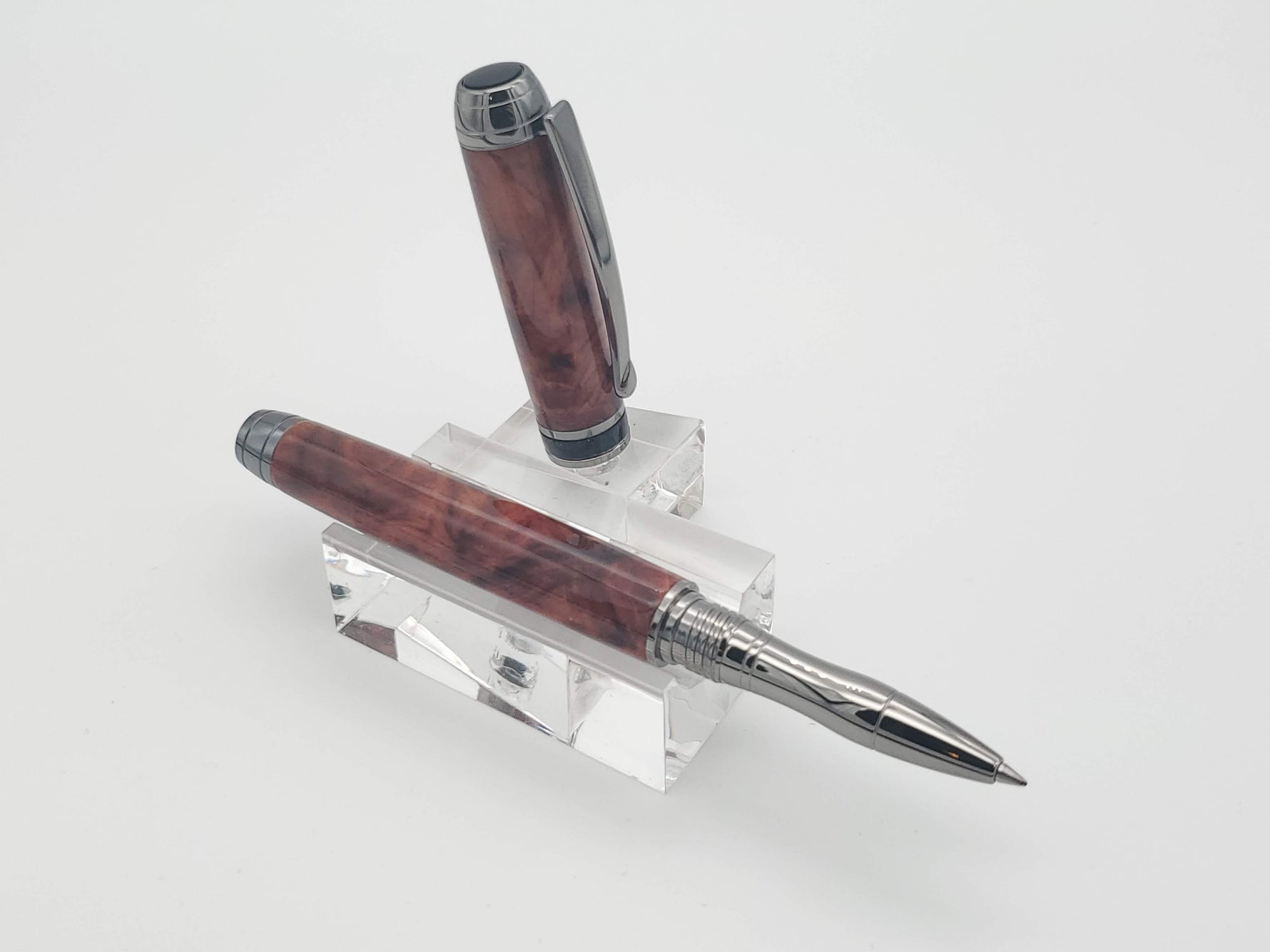 Maple Burl on Gun Metal Mistral Rollerball image 4