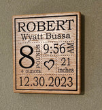Birth Announcement Baby Stats image 1