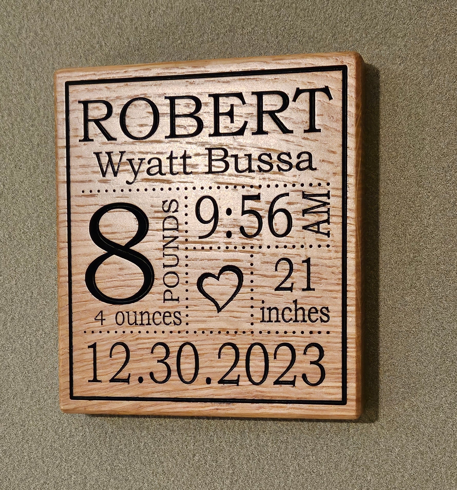 Birth Announcement Baby Stats image 1