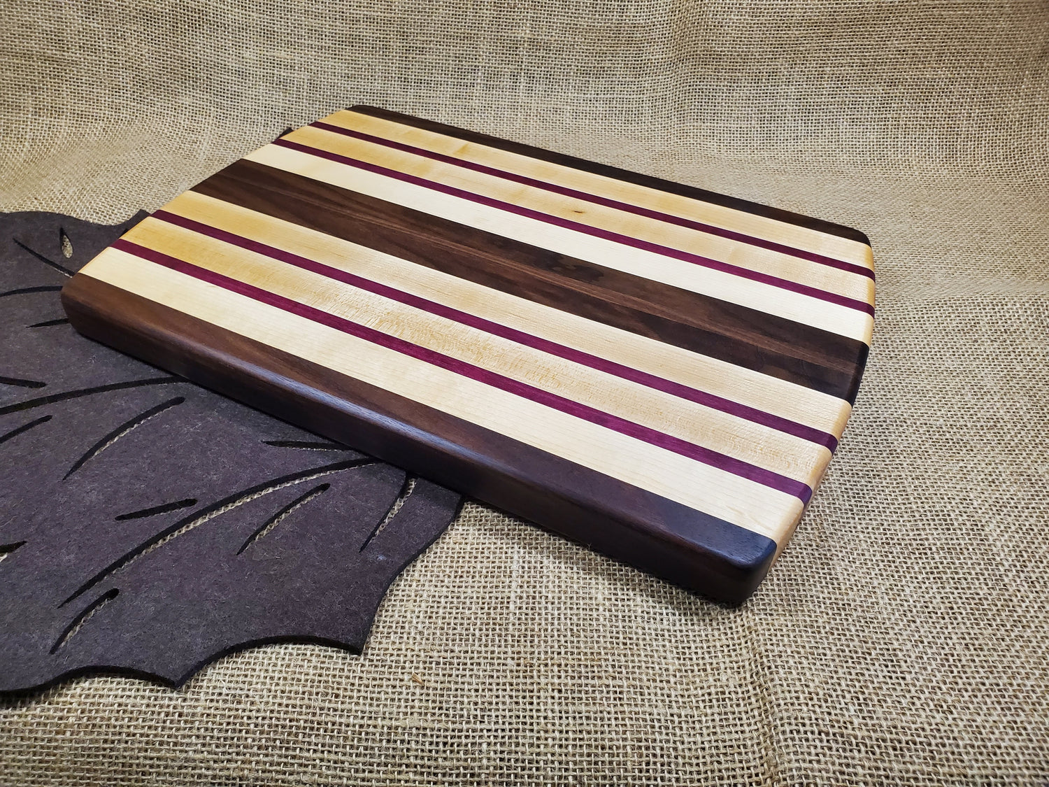 Walnut, Maple & Purpleheart Cutting Board image 2