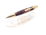 Polaris 24k Gold Ballpoint Pen | Crimson & Cream Acrylic Resin image 0