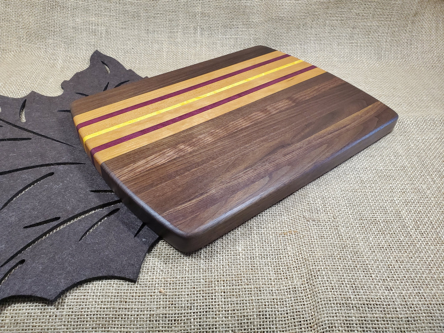 Mahogany, Cherry, Purpleheart & Yellowheart Cutting Board image 0