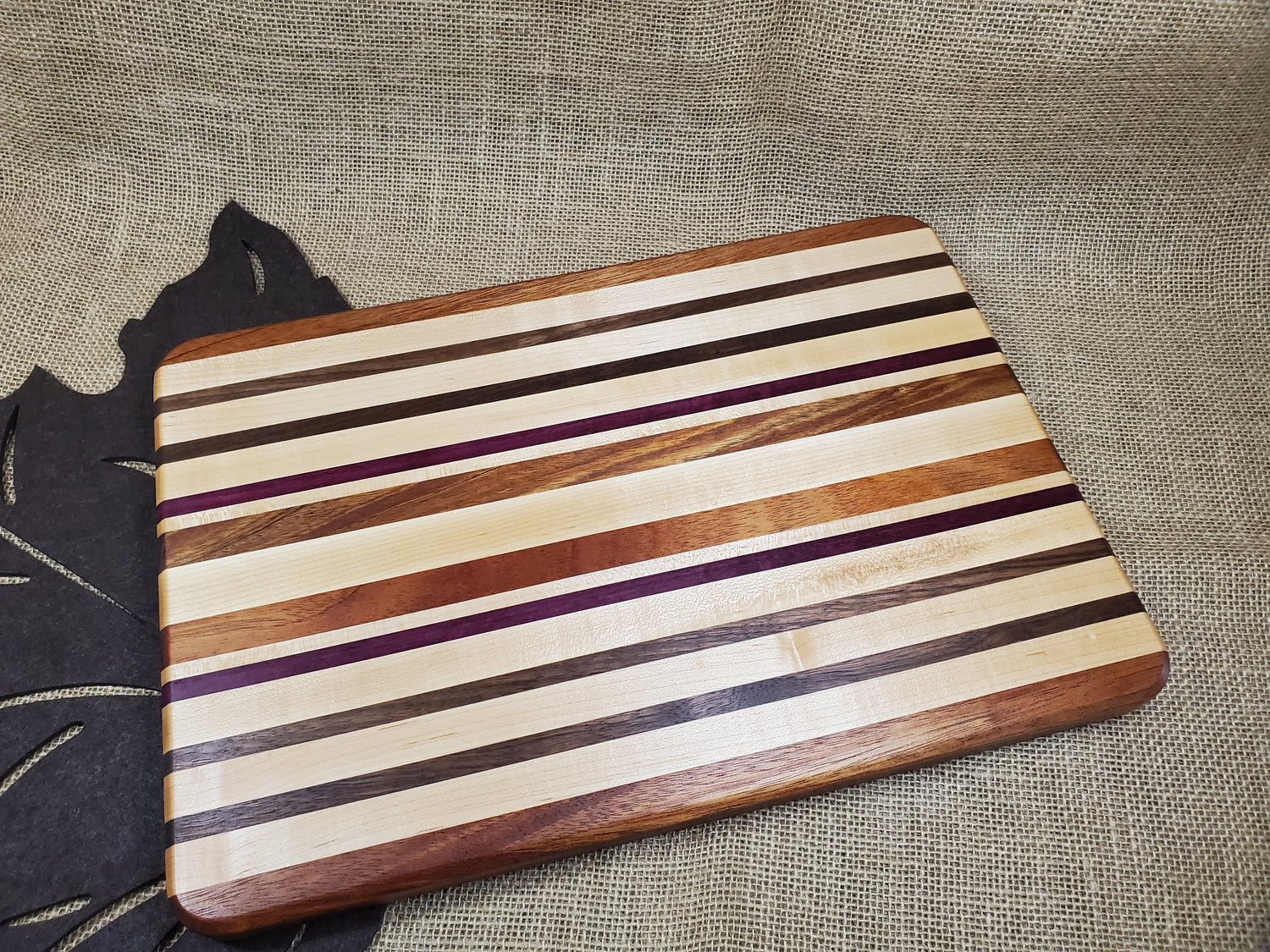 Maple, Mahogany, Walnut & Purpleheart Cutting Board image 0