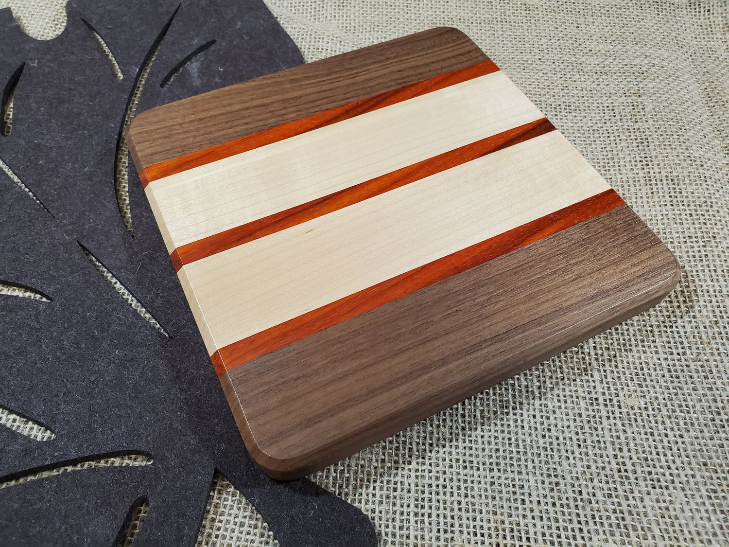 Walnut, Padauk, & Maple Trivet image 1