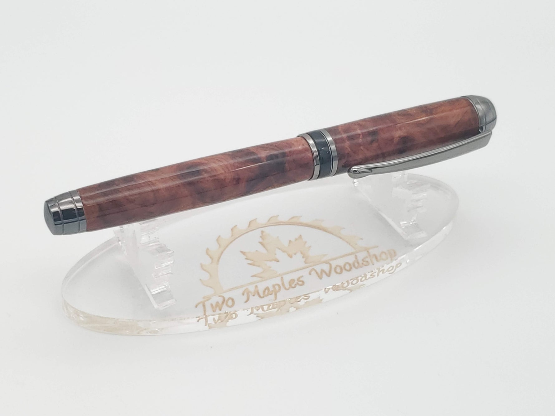 Maple Burl on Gun Metal Mistral Rollerball image 3