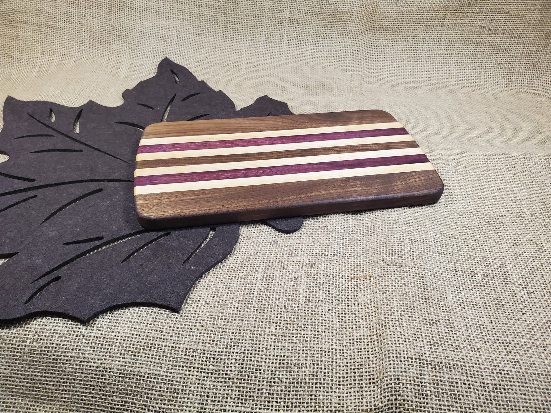 Walnut, Purpleheart & Maple Cutting Board image 3