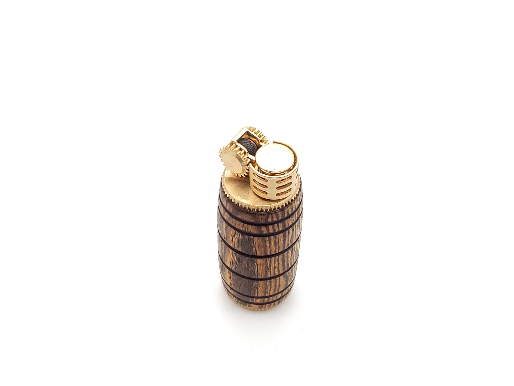 Vintage Whiskey Barrel Wooden Lighter, 1940's Trench Lighter image 5