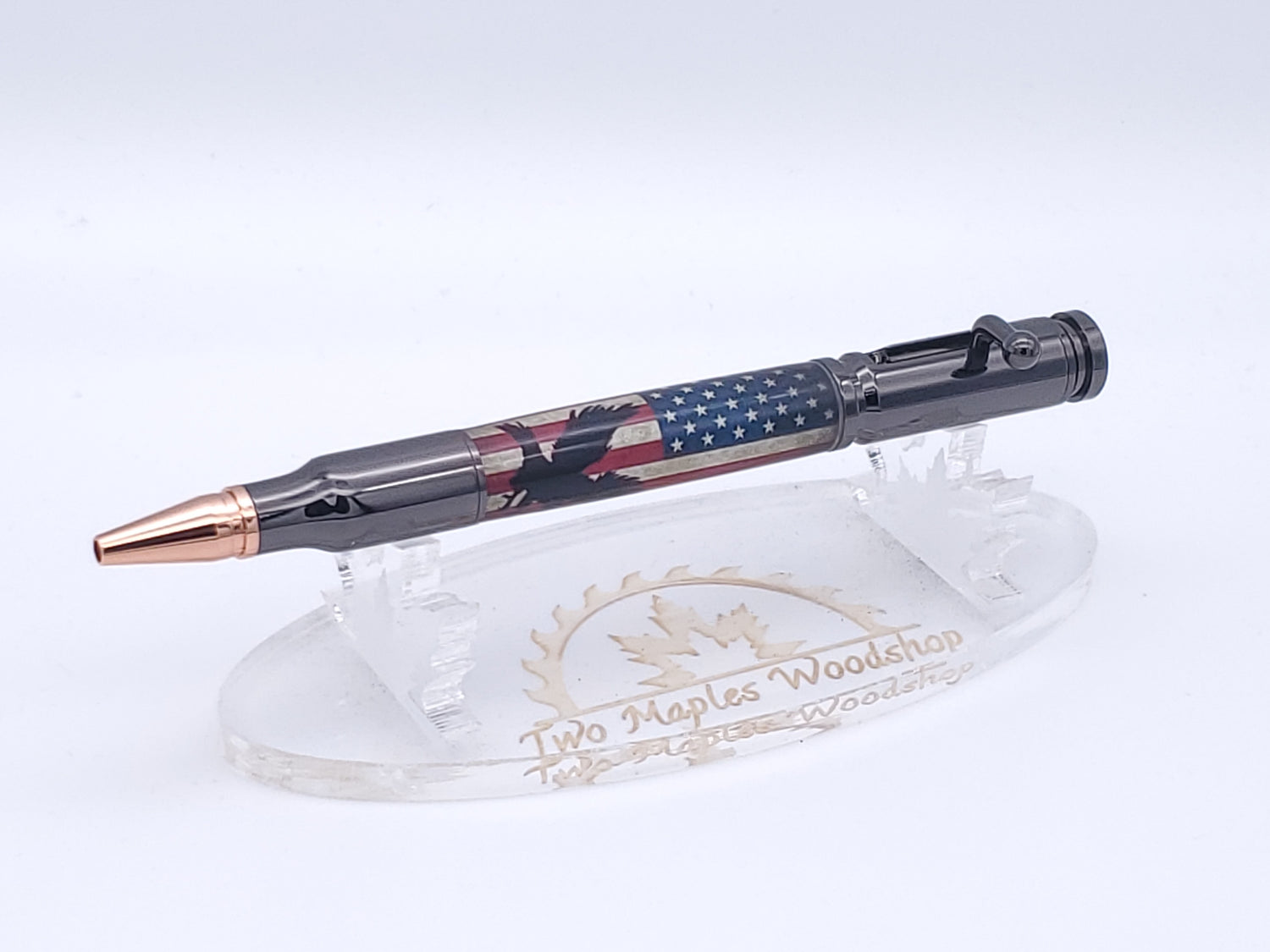 Eagle Bolt Action 30 Cal Ballpoint Pen in Gun Metal Finish image 2
