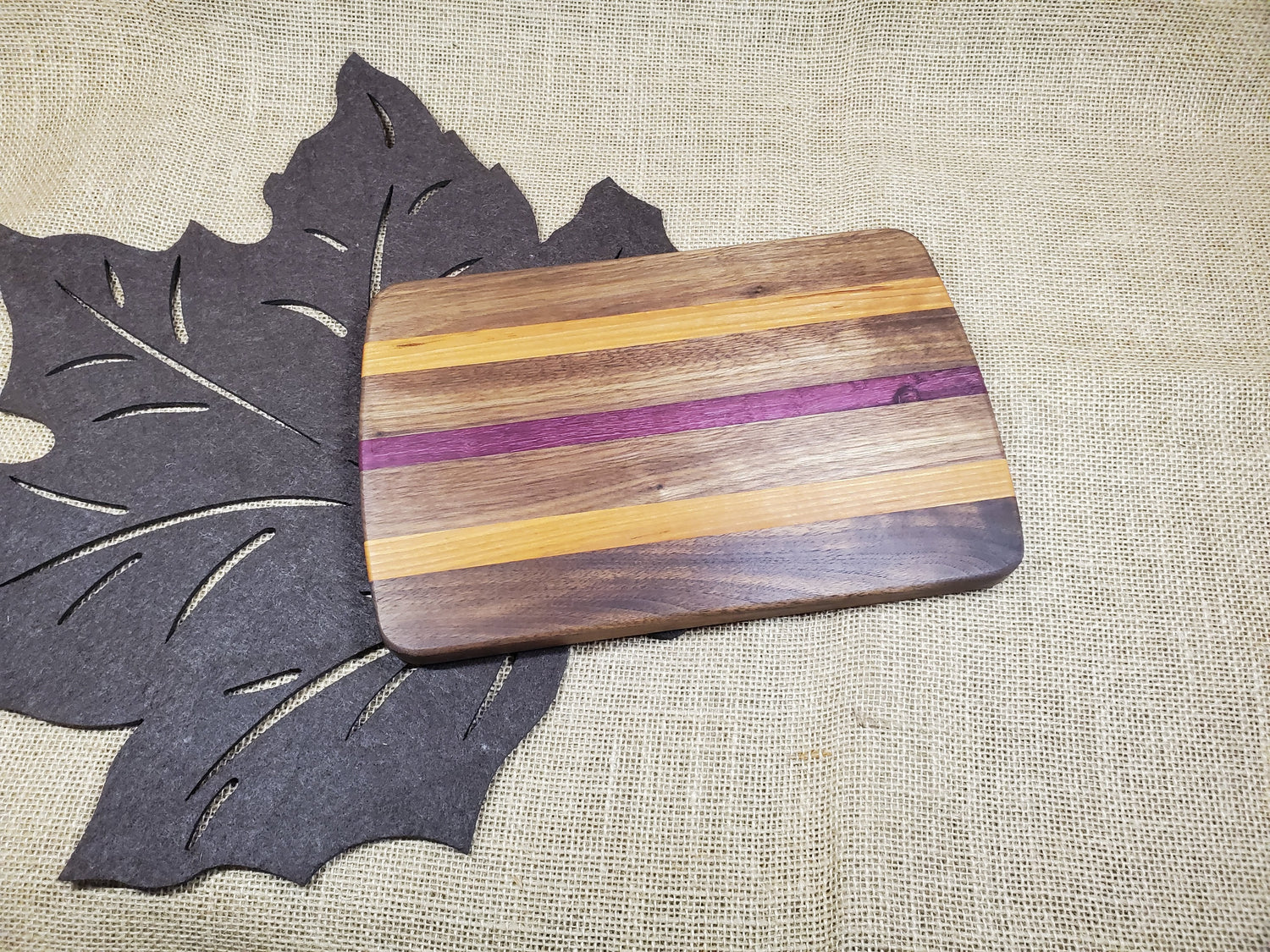 Walnut, Cherry & Purpleheart Cutting Board image 0