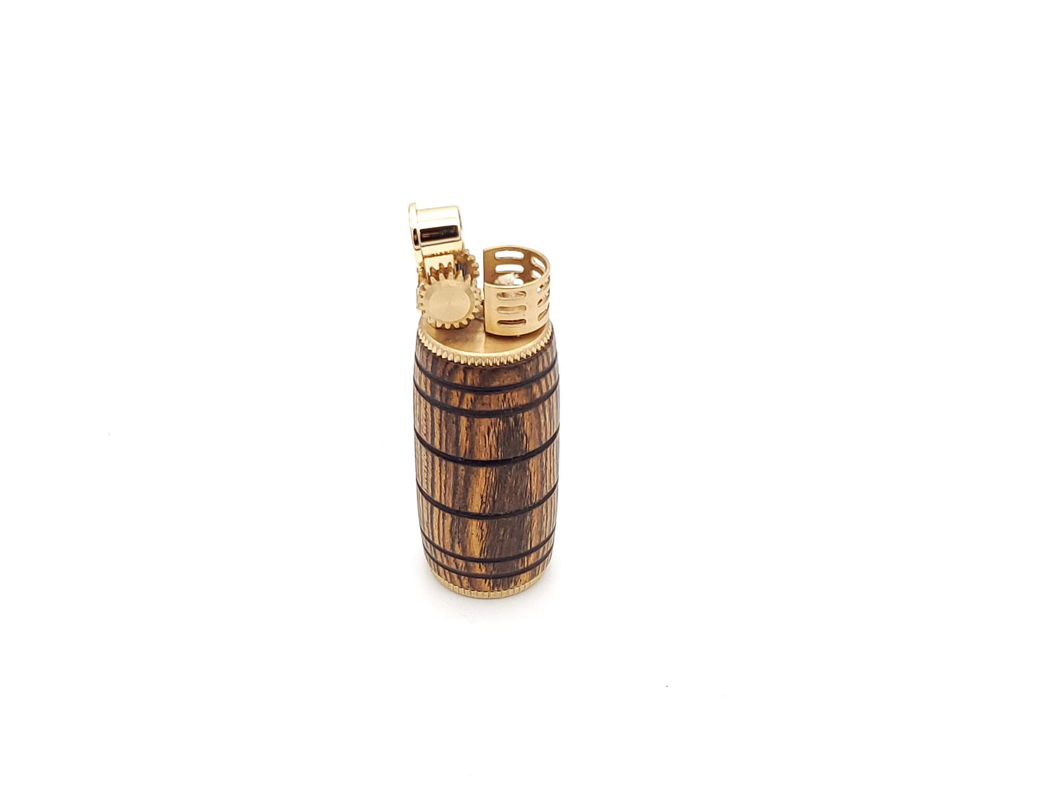 Vintage Whiskey Barrel Wooden Lighter, 1940's Trench Lighter image 0