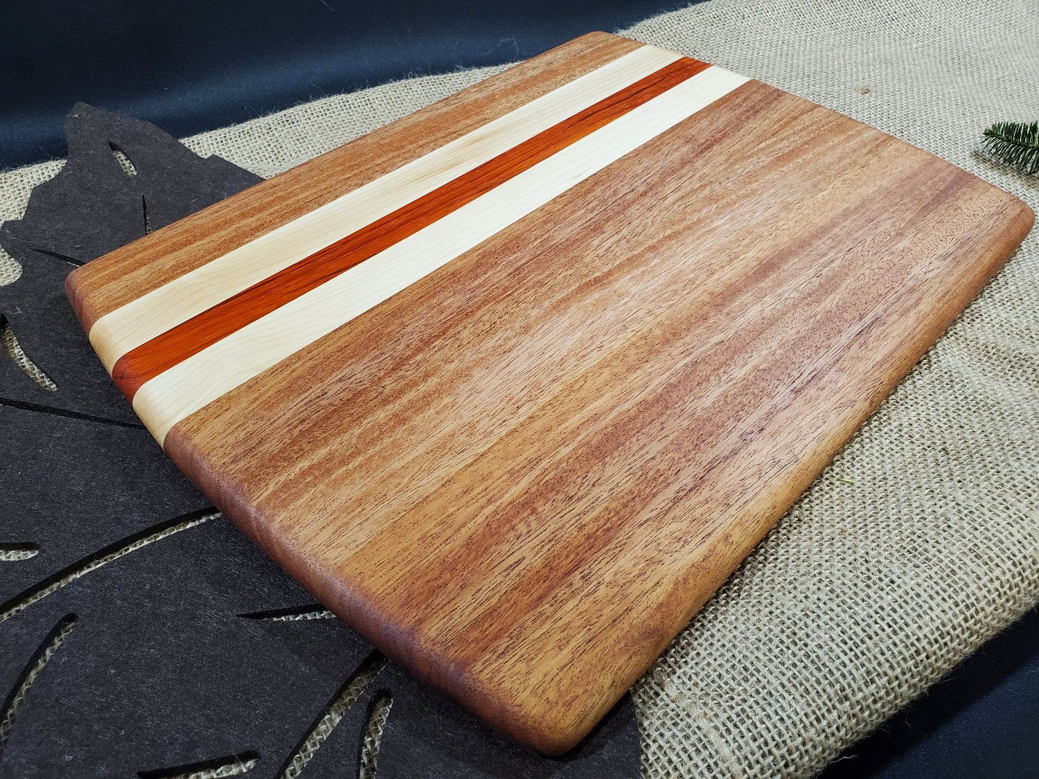 Mahogany, Maple  & Padauk Cutting Board image 2