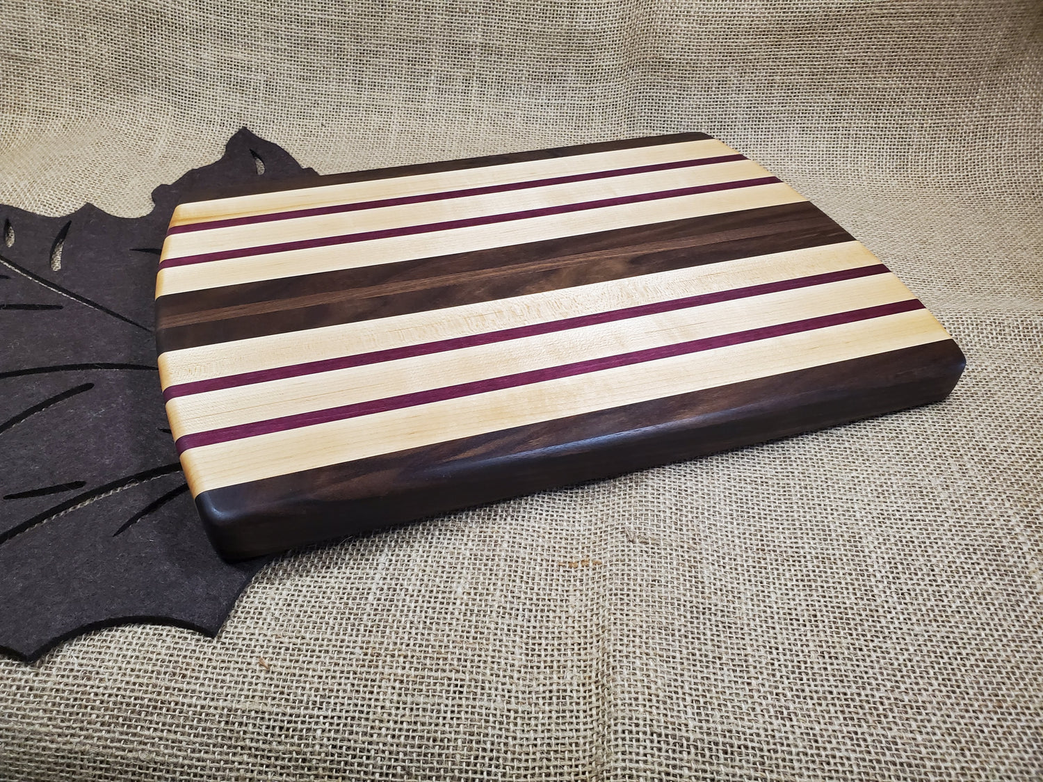 Walnut, Maple & Purpleheart Cutting Board image 1
