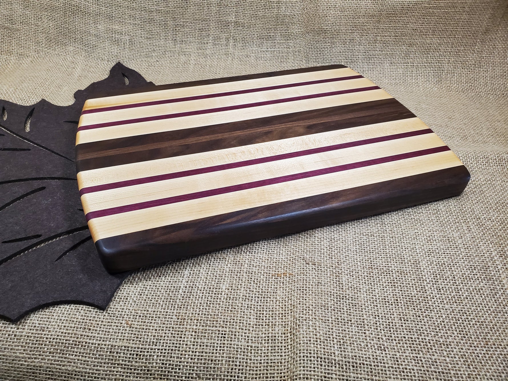 Walnut, Maple & Purpleheart Cutting Board image 1
