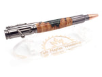 Maple Burl & Green Resin Bolt Action Ballpoint Pen image 6