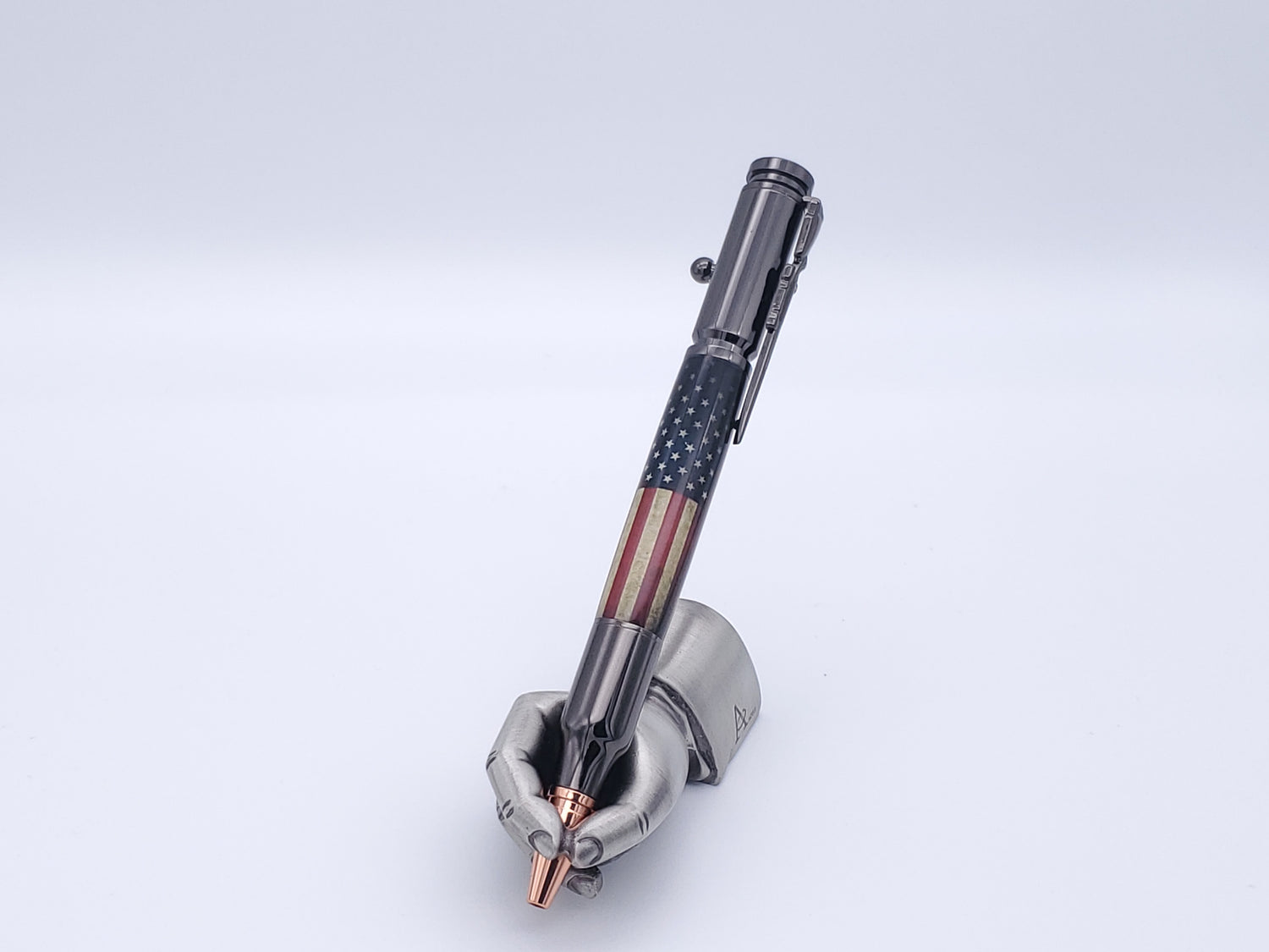 Bolt Action 30 Cal Ballpoint Pen Old Glory in Gun Metal Finish image 1