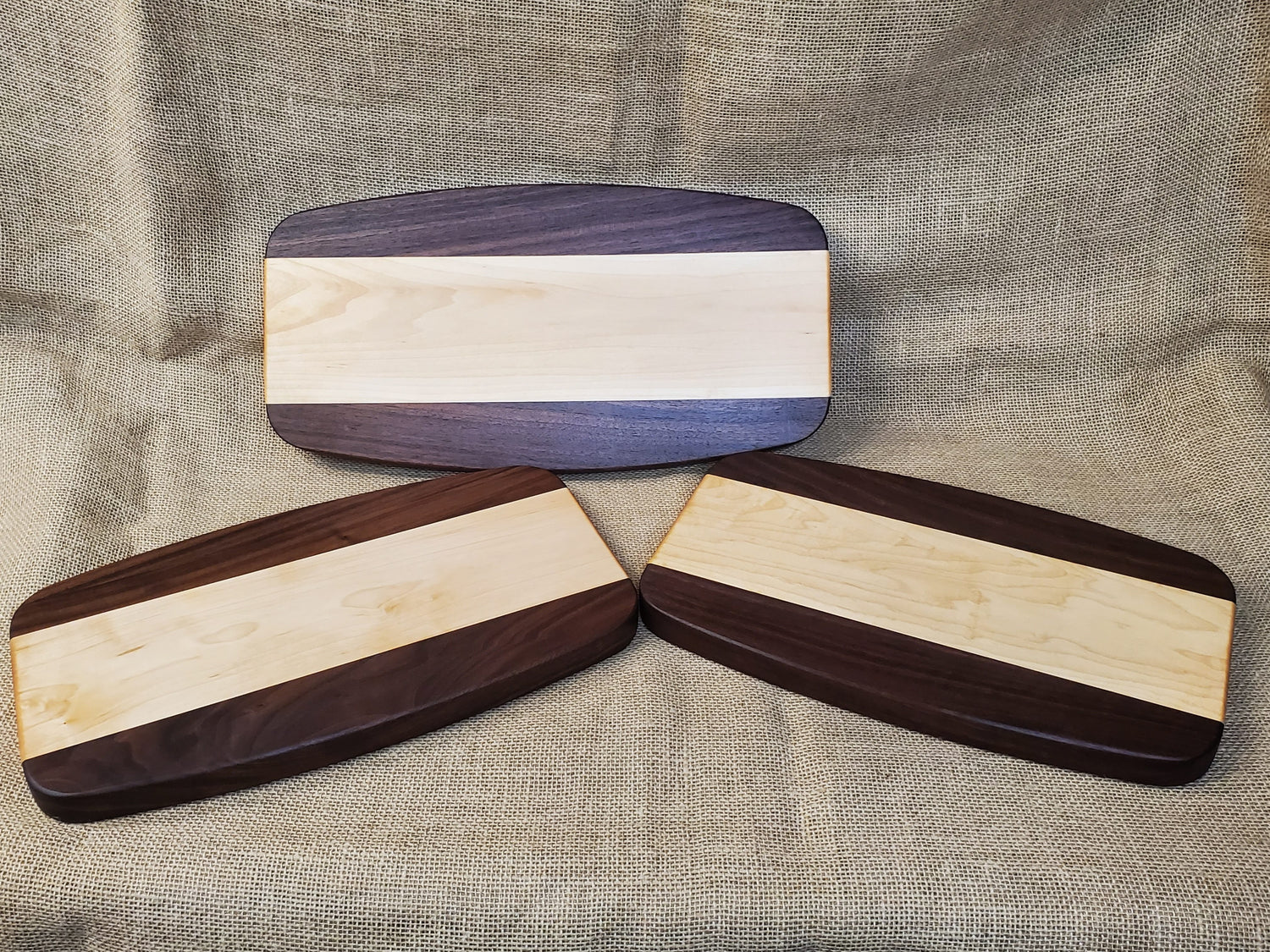 Walnut & Maple Oval Cutting Boards image 0