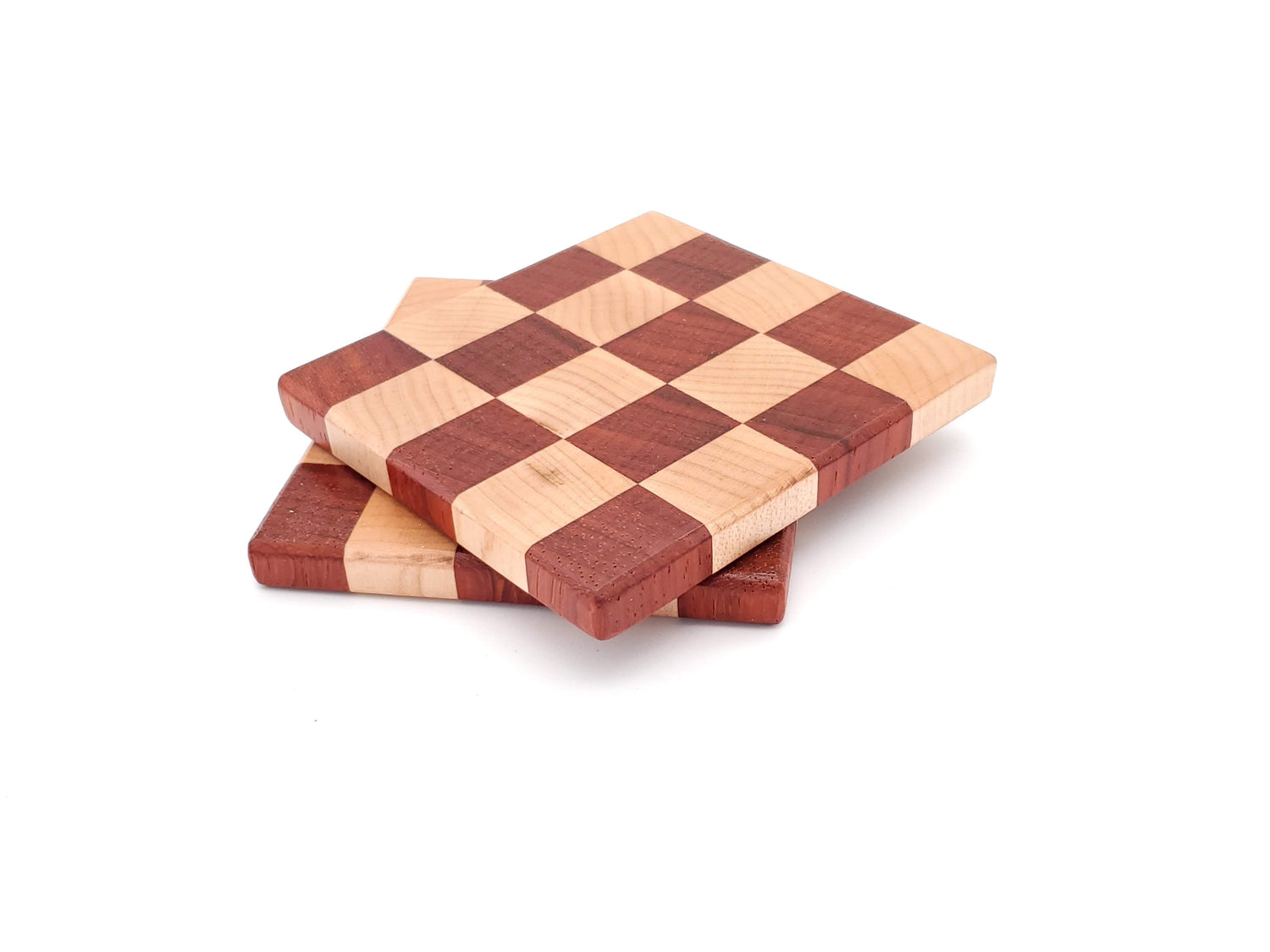 Padauk & Maple End Grain Coaster Set image 0
