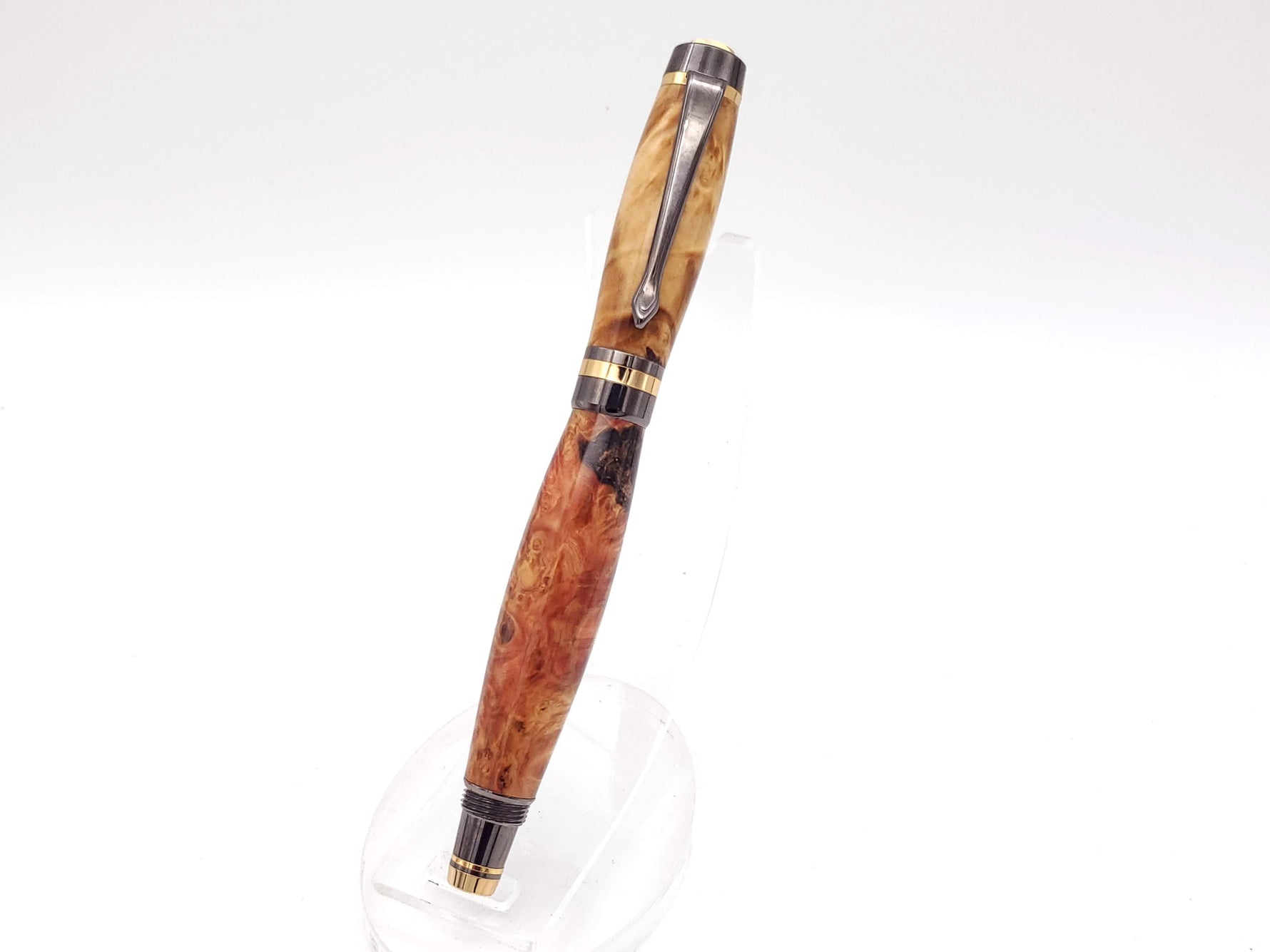 Fountain Pen & Rollerball Set | Box Elder Burl image 11