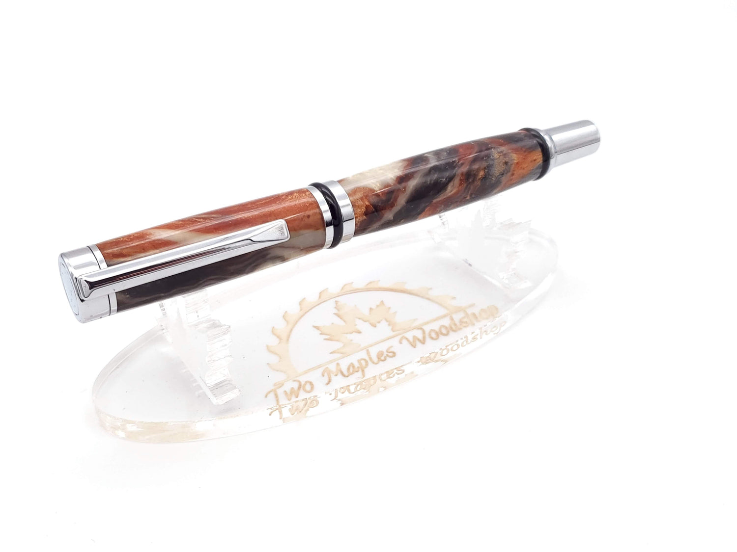 Cameron Fountain Pen in Chrome Finish image 1