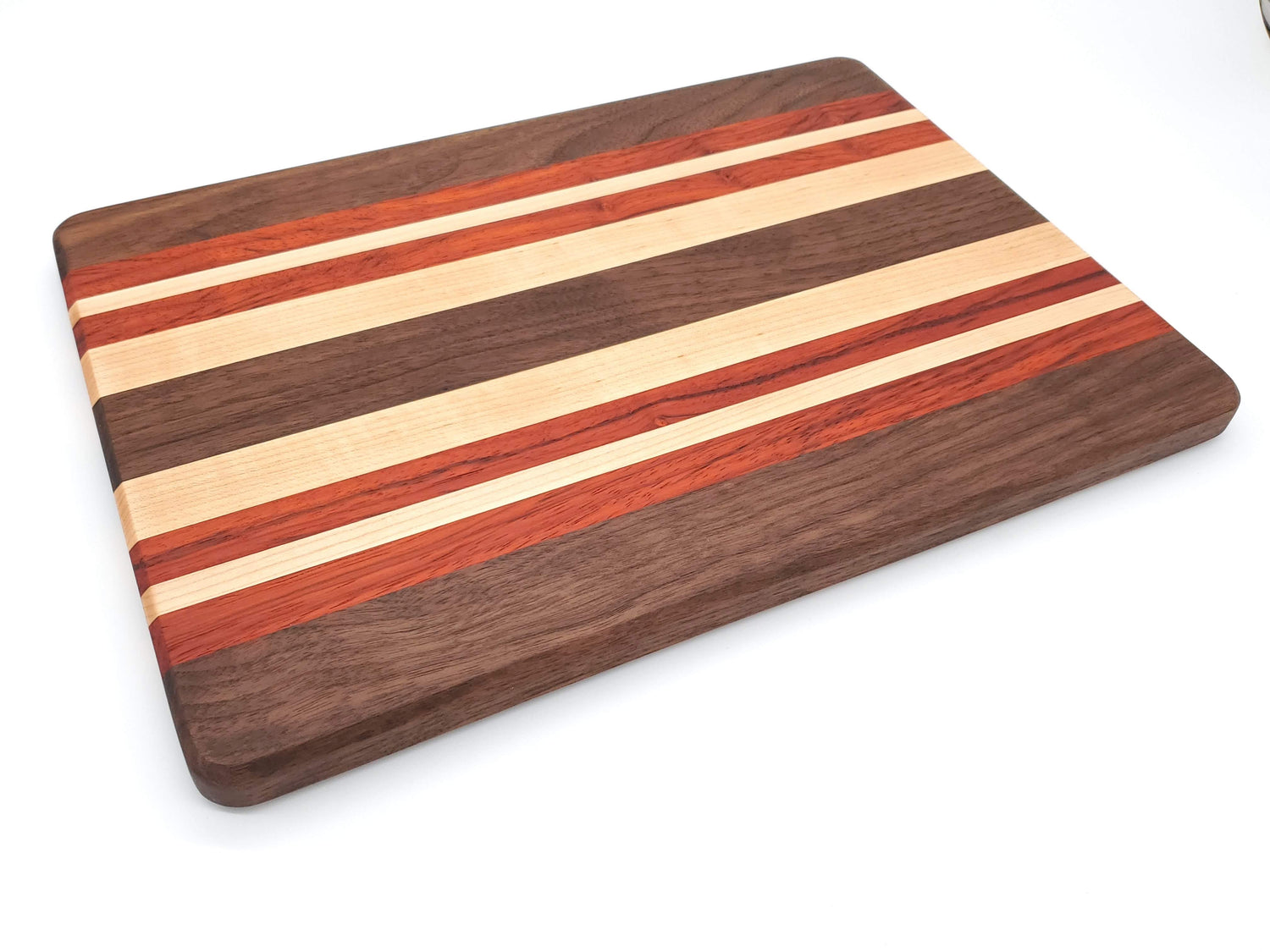 Walnut, Padauk & Maple Cutting Board image 0