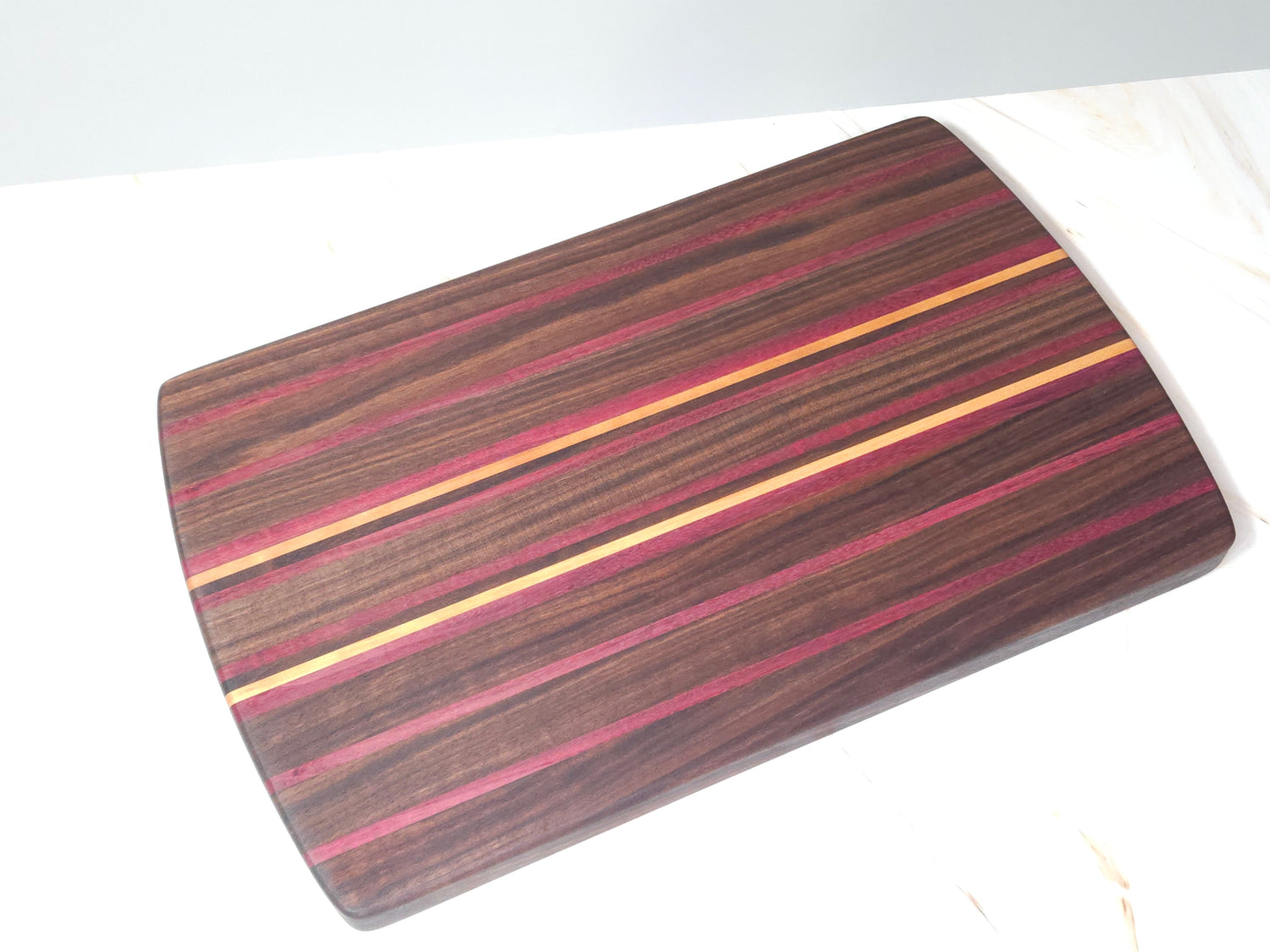Walnut, Purpleheart & Cherry Cutting Board image 0