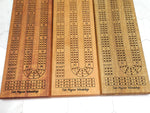 Hardwood Cribbage Board 2 or 3 Players image 1