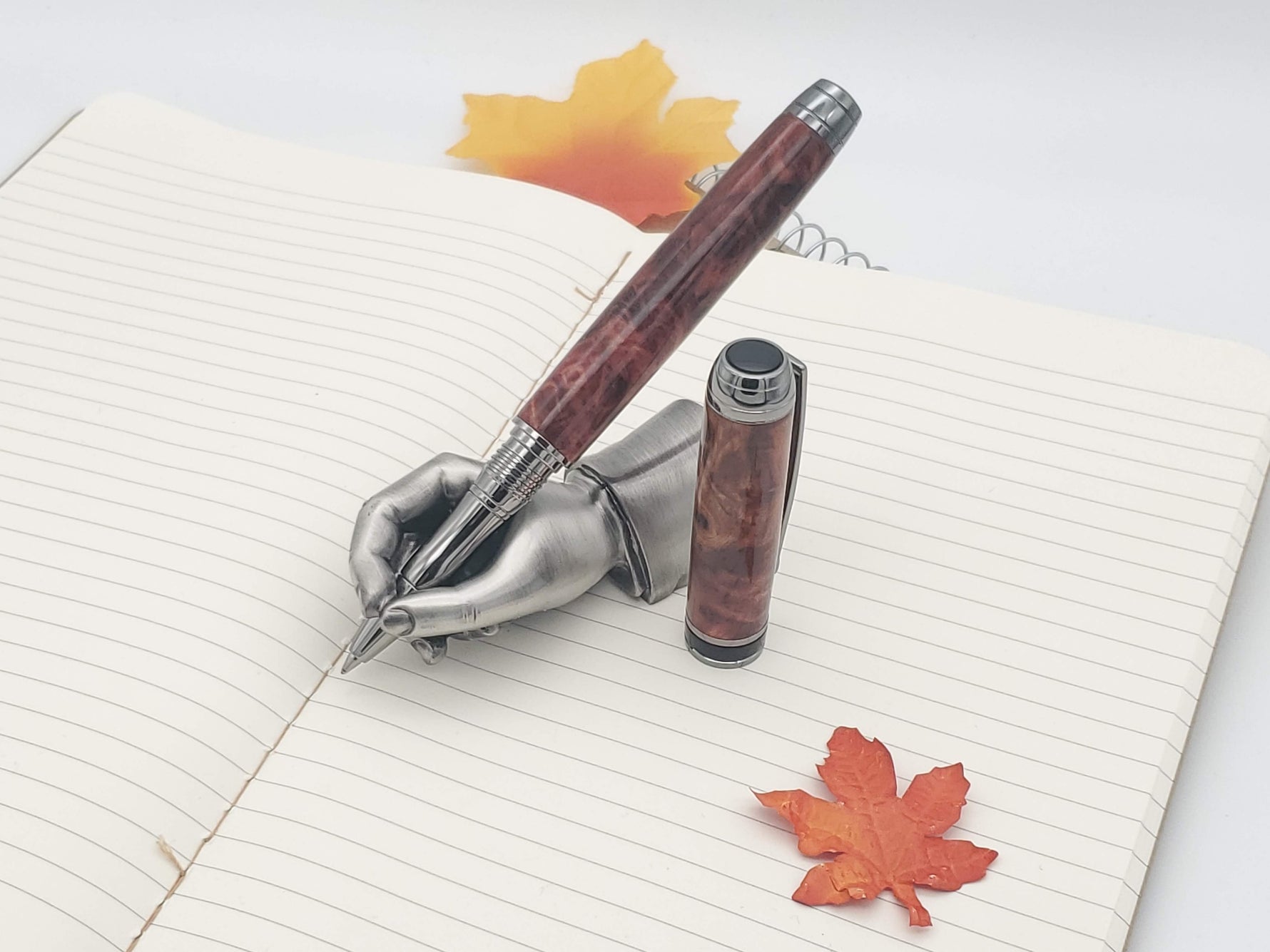 Maple Burl on Gun Metal Mistral Rollerball image 5