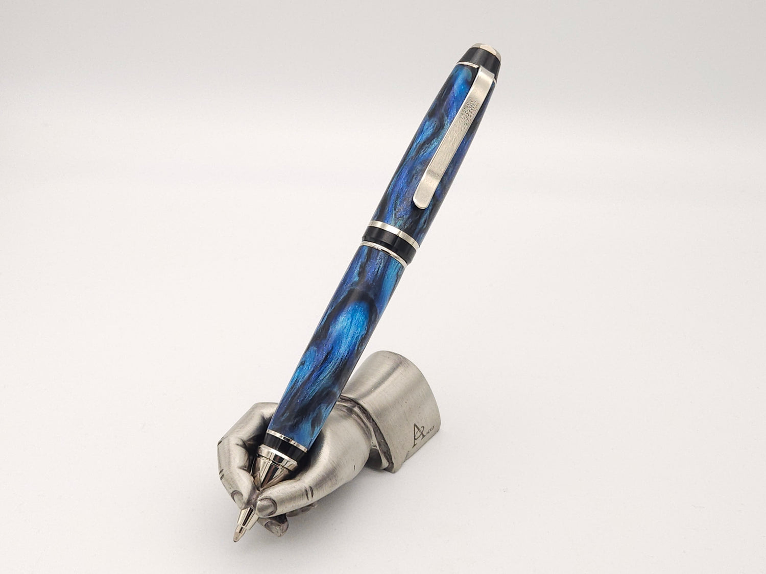 Smoke on the Water DiamondCast Cigar Ballpoint Pen in Rhodium Finish image 1