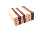 Walnut, Purpleheart & Maple Coaster Set image 2
