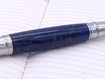 Liberty Stainless Steel Ballpoint with Pine Cones in Blue Resin image 3