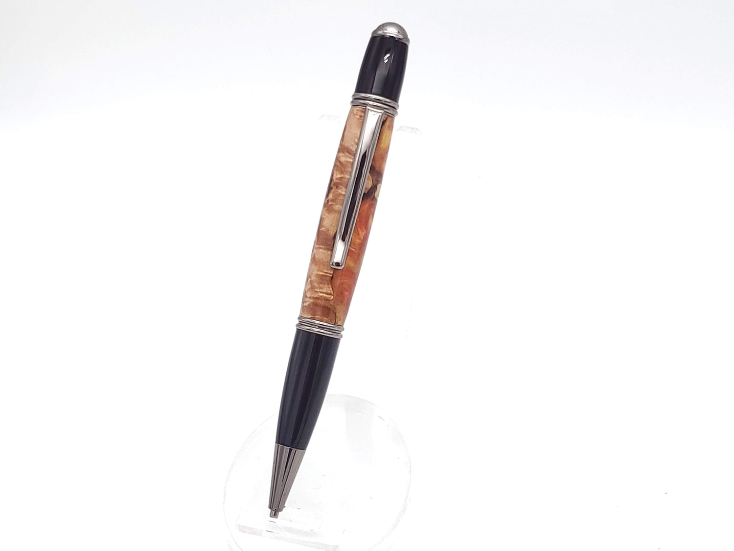 Maple Burl & Resin Gatsby Ballpoint Twist Pen image 0