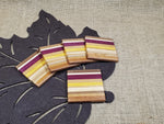 5pc Coaster Set- Cherry, Walnut, Maple, Mahogany, Purpleheart & Yellowheart image 1