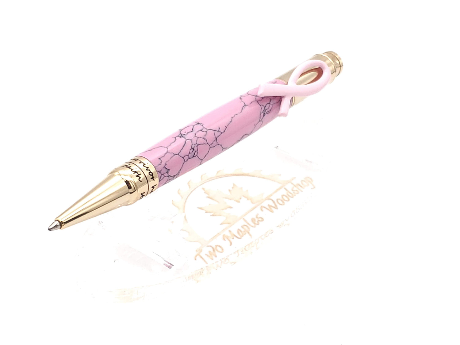 Hope Breast Cancer Pen- Pink Marble image 0