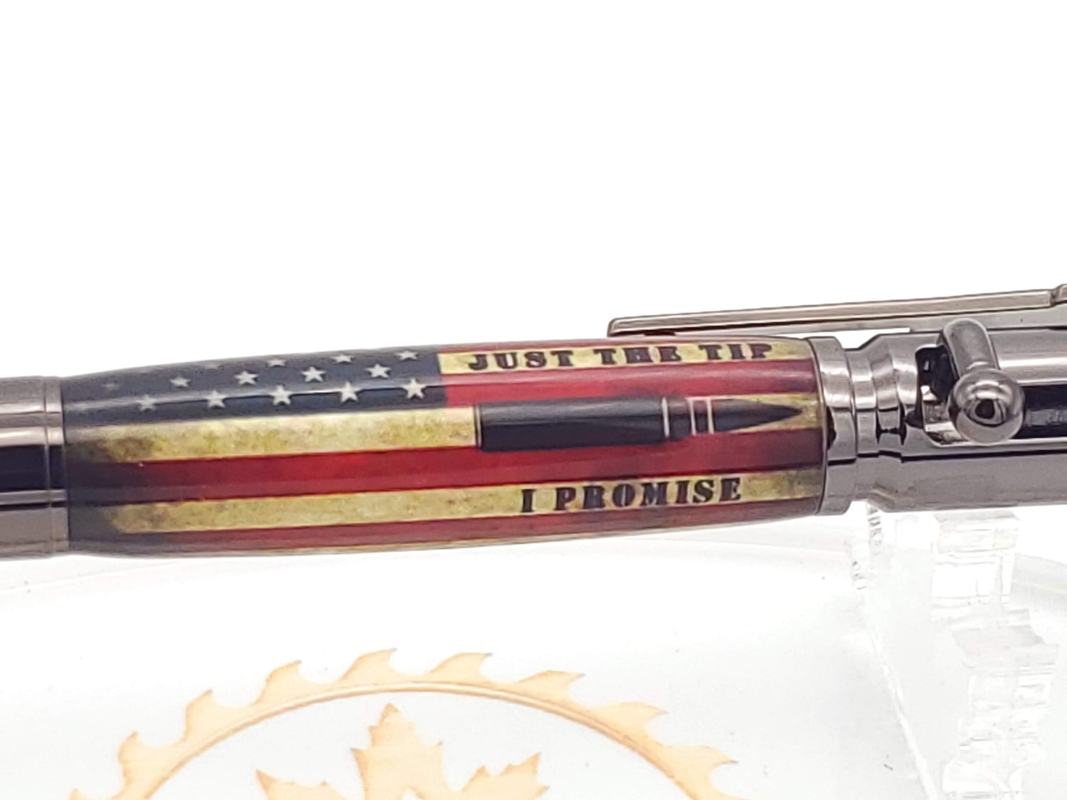 "Just the Tip" 30 Cal Bolt Action Ballpoint Pen Matte Black image 1