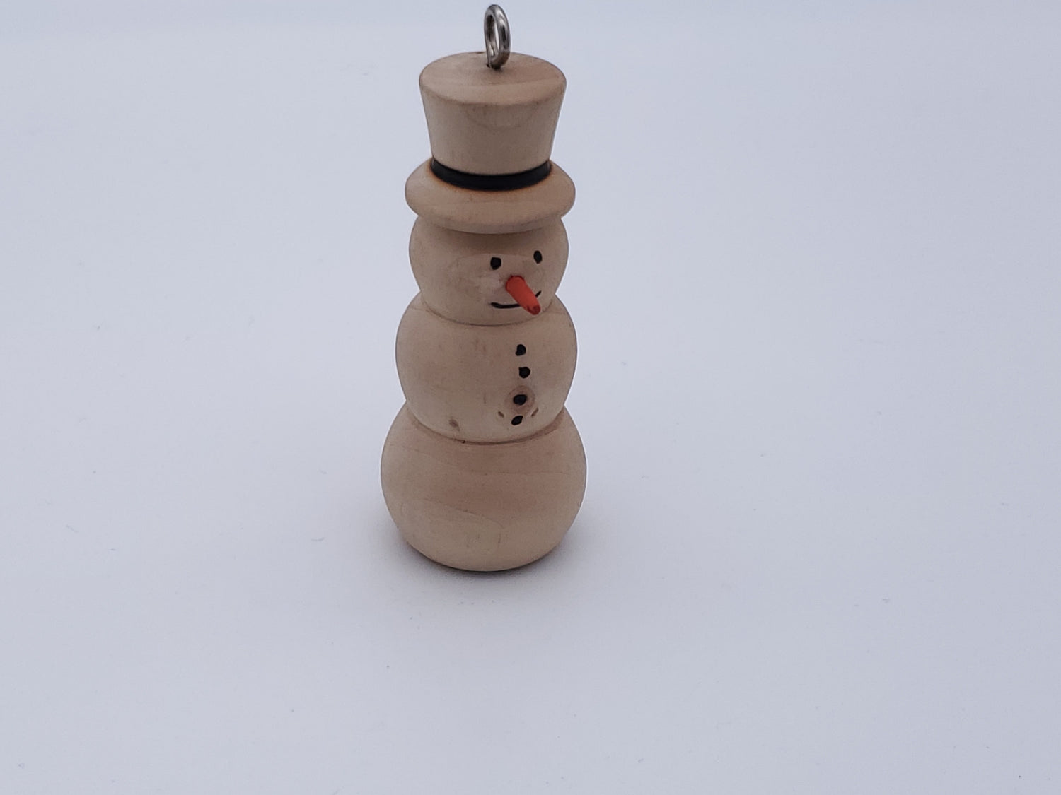 Handmade Wooden Snowman Ornament image 0