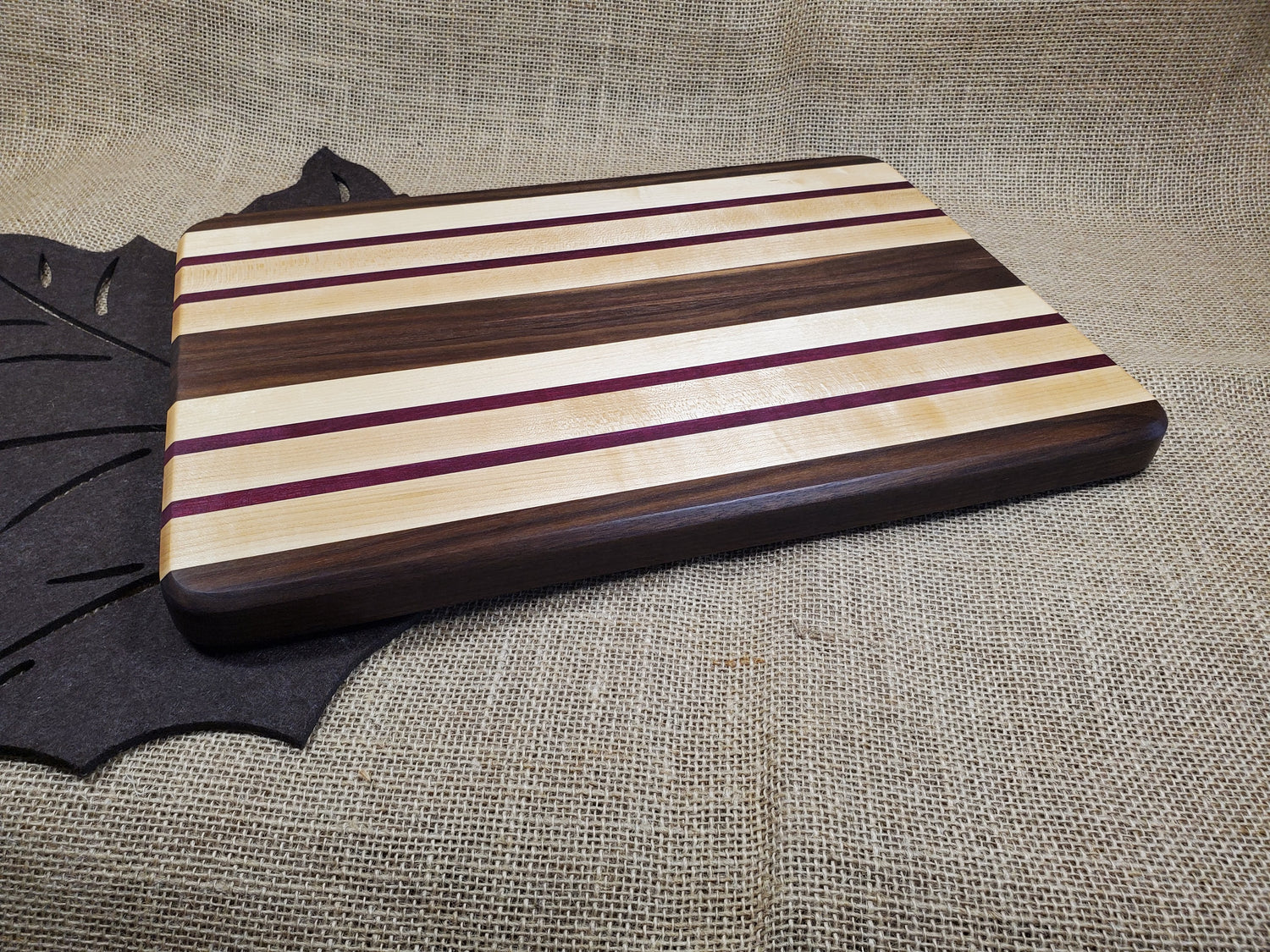 Walnut, Maple & Purpleheart Cutting Board image 1
