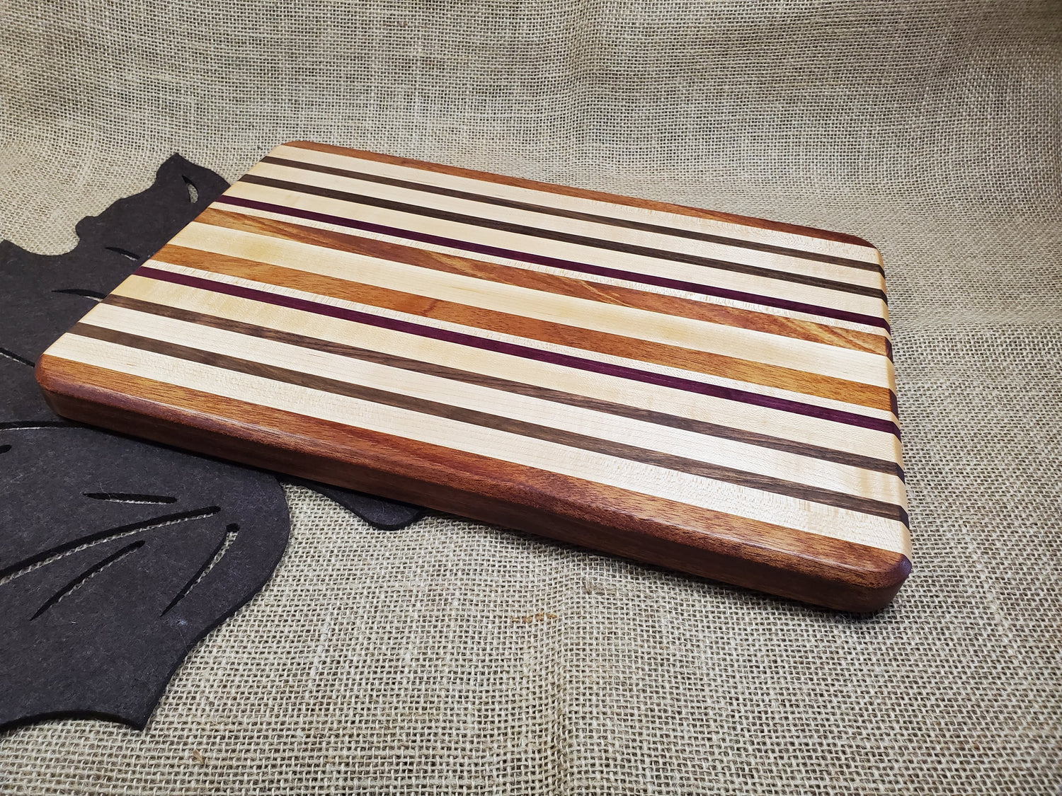 Maple, Mahogany, Walnut & Purpleheart Cutting Board image 1